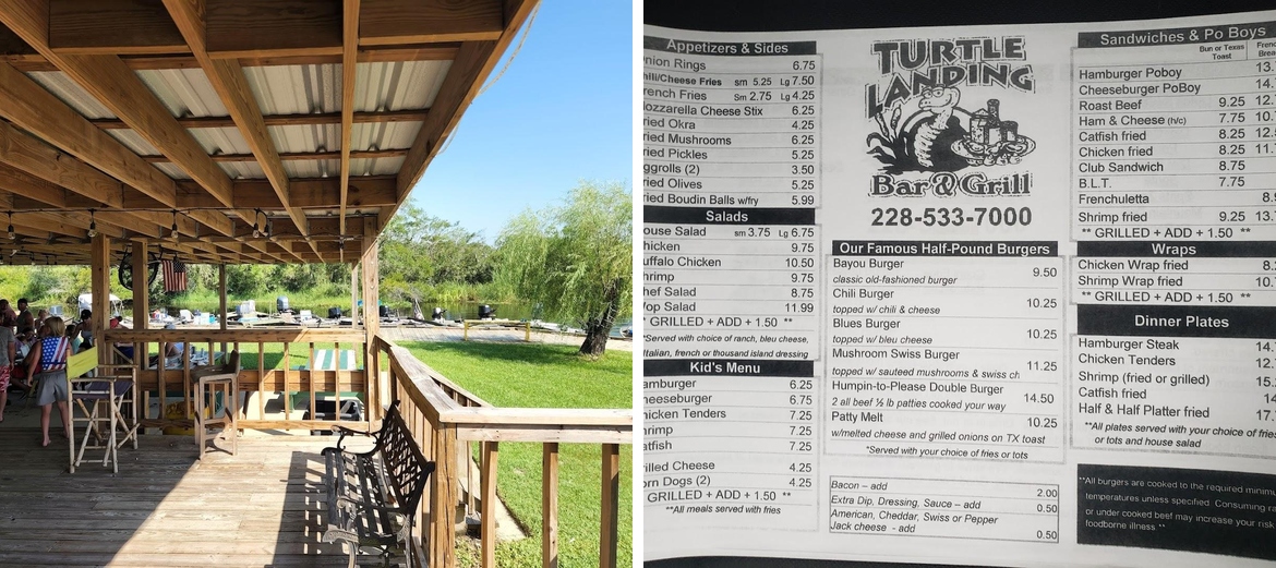 Turtle Landing Bar & Grill Menu