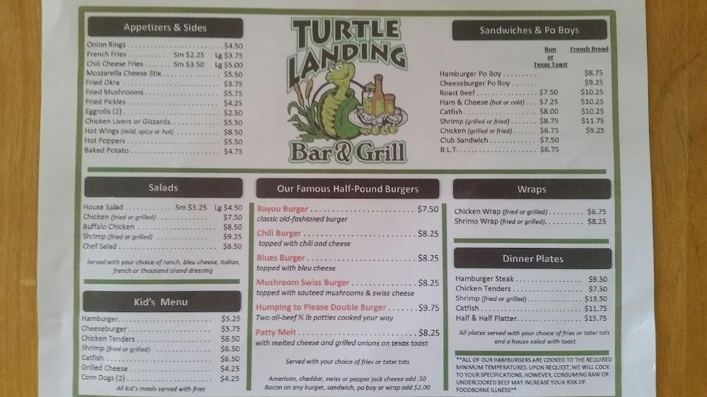 Turtle Landing Bar & Grill Menu image 2