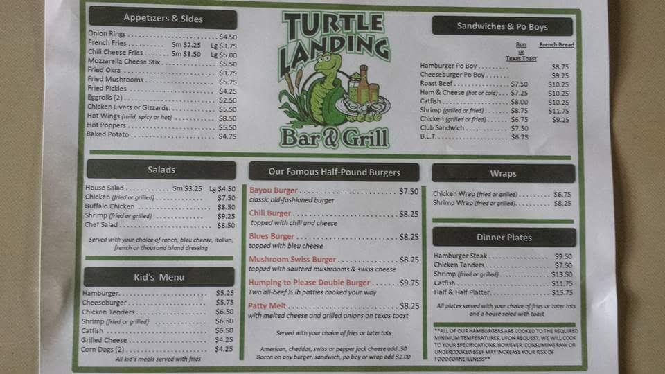 Turtle Landing Bar & Grill Menu image 3